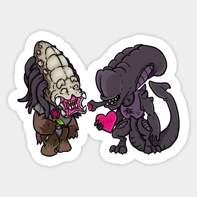 Alien Love Sticker by HaddyTheCreator